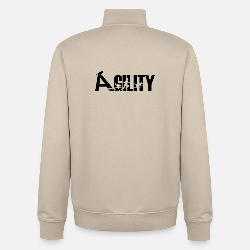 Agility - Sweat zippé unisexe en coton bio Stanley/Stella - beige crème