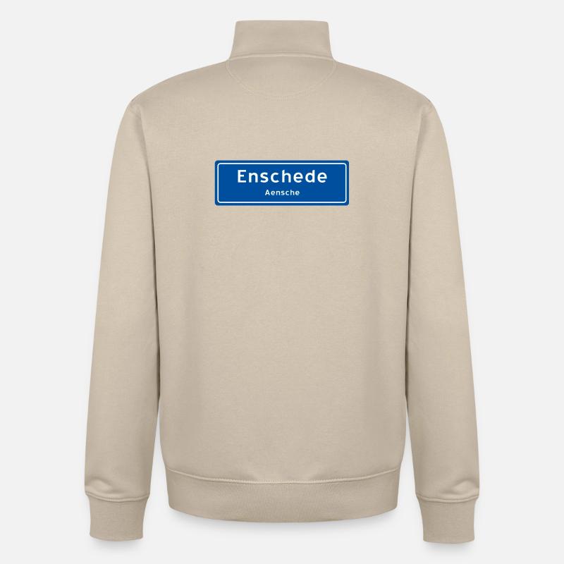 Enschede Stadtschild - Unisex Organic Zip Sweatshirt von Stanley/Stella - Cremebeige