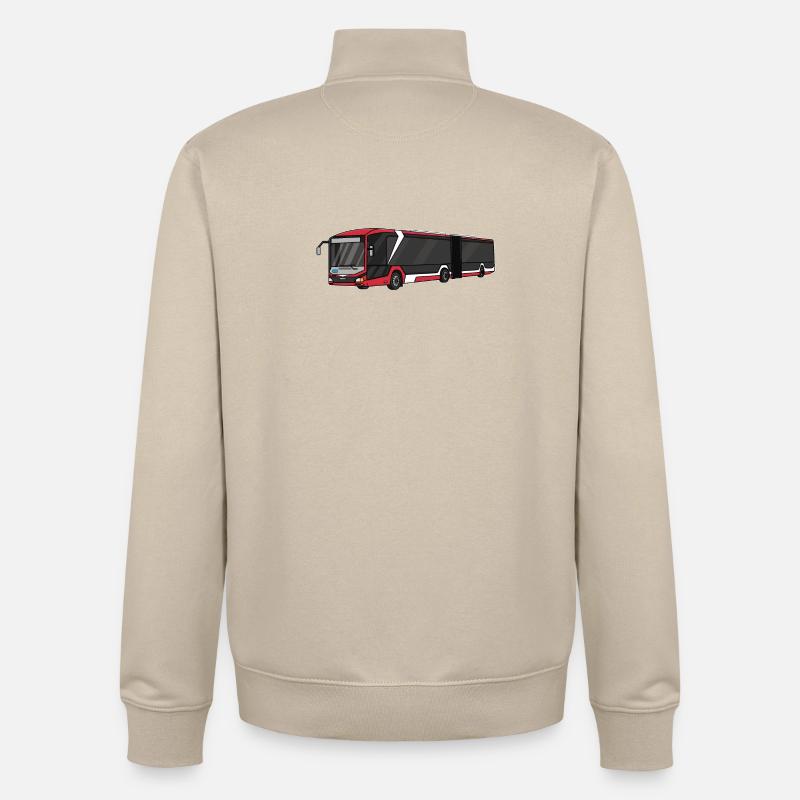 Bus - Sweat zippé unisexe en coton bio Stanley/Stella - beige crème