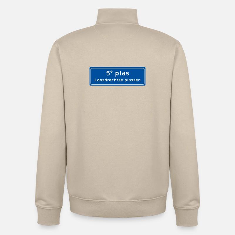Loosdrechtse plassen 5th plas - Unisex Organic Zip Sweatshirt by Stanley/Stella - desert dust