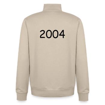 2004 20.Geburtstag birthday Jahreszahl schwarz - Unisex Organic Zip Sweatshirt von Stanley/Stella - Cremebeige - Hinten - AI Model Male 185 dark (185cm)