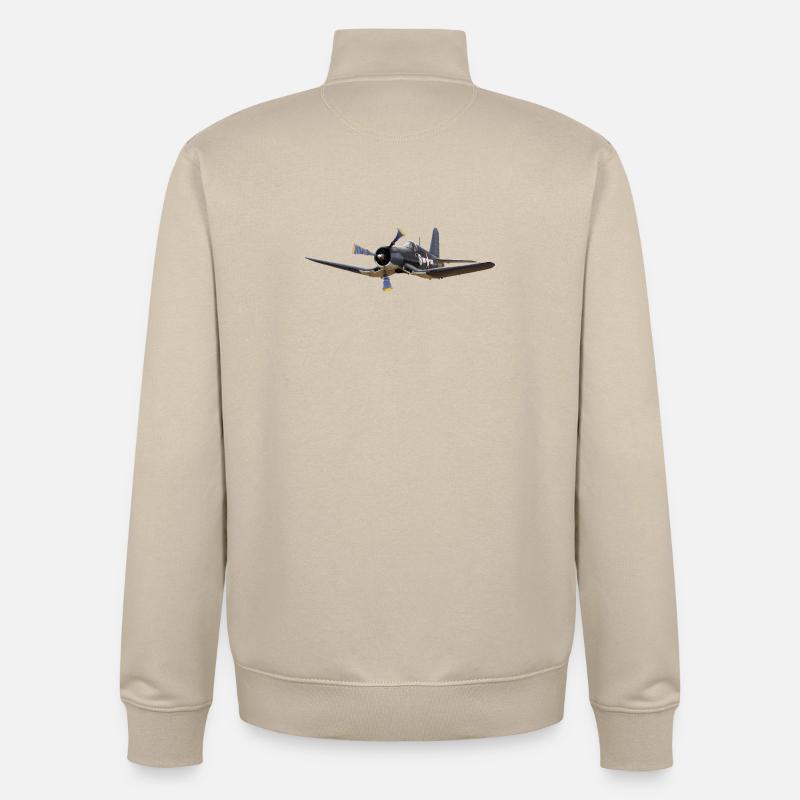 F4U Corsair - Unisex Organic Zip Sweatshirt von Stanley/Stella - Cremebeige
