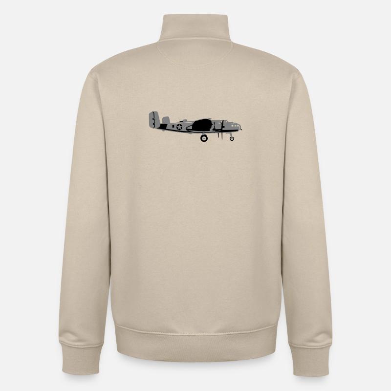 B-25 - Sweat zippé unisexe en coton bio Stanley/Stella - beige crème