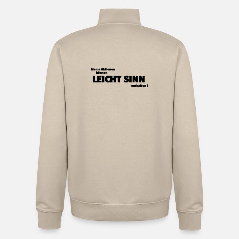 Sens de la lumière - Sweat zippé unisexe en coton bio Stanley/Stella - beige crème