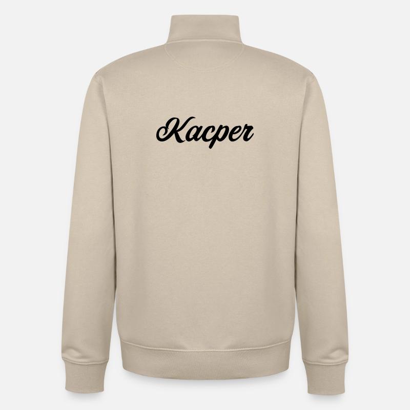 Kacper Polish First Name Gift - Unisex Organic Zip Sweatshirt by Stanley/Stella - desert dust