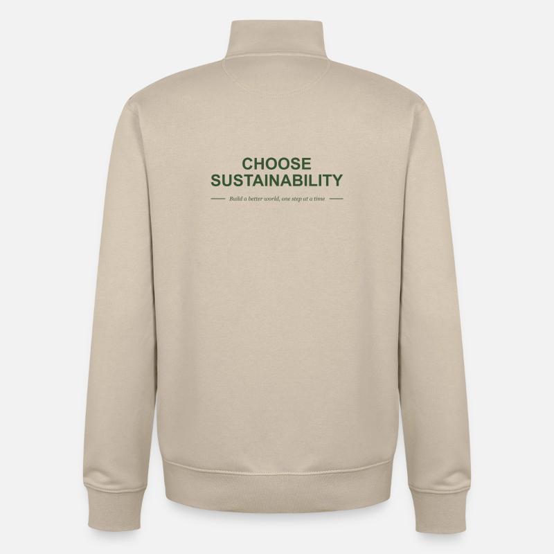 Choisissez la durabilité - Sweat zippé unisexe en coton bio Stanley/Stella - beige crème