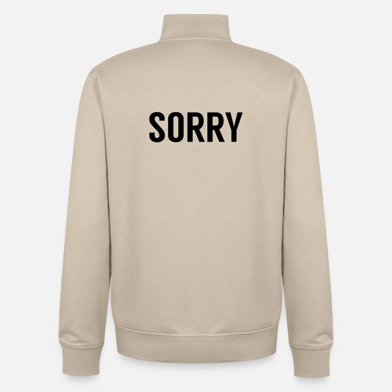 Excusez-moi - Sweat zippé unisexe en coton bio Stanley/Stella - beige crème