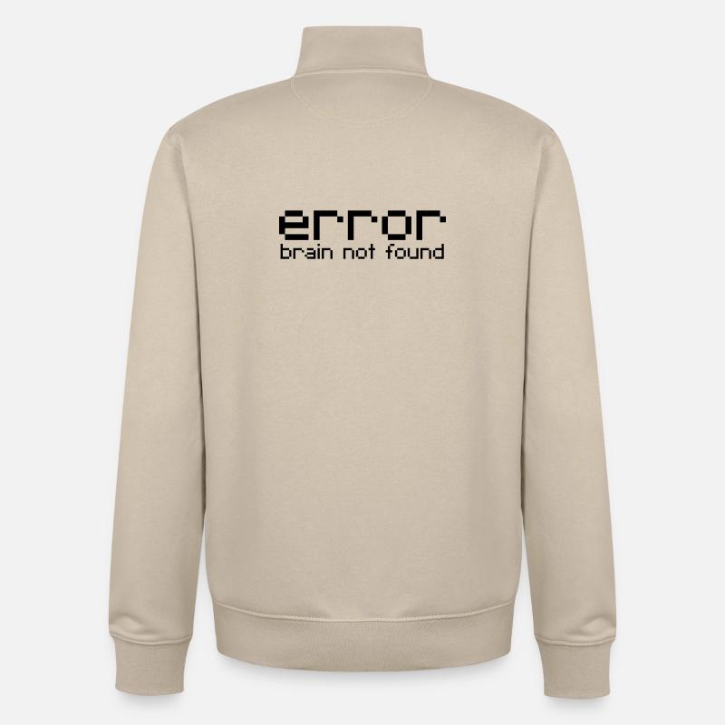 error brain not found - Unisex Organic Zip Sweatshirt by Stanley/Stella - desert dust