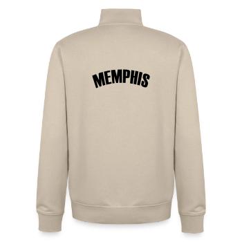 Maillot de Memphis - Sweat zippé unisexe en coton bio Stanley/Stella - beige crème - Dos - AI Model Male 185 dark (185cm)