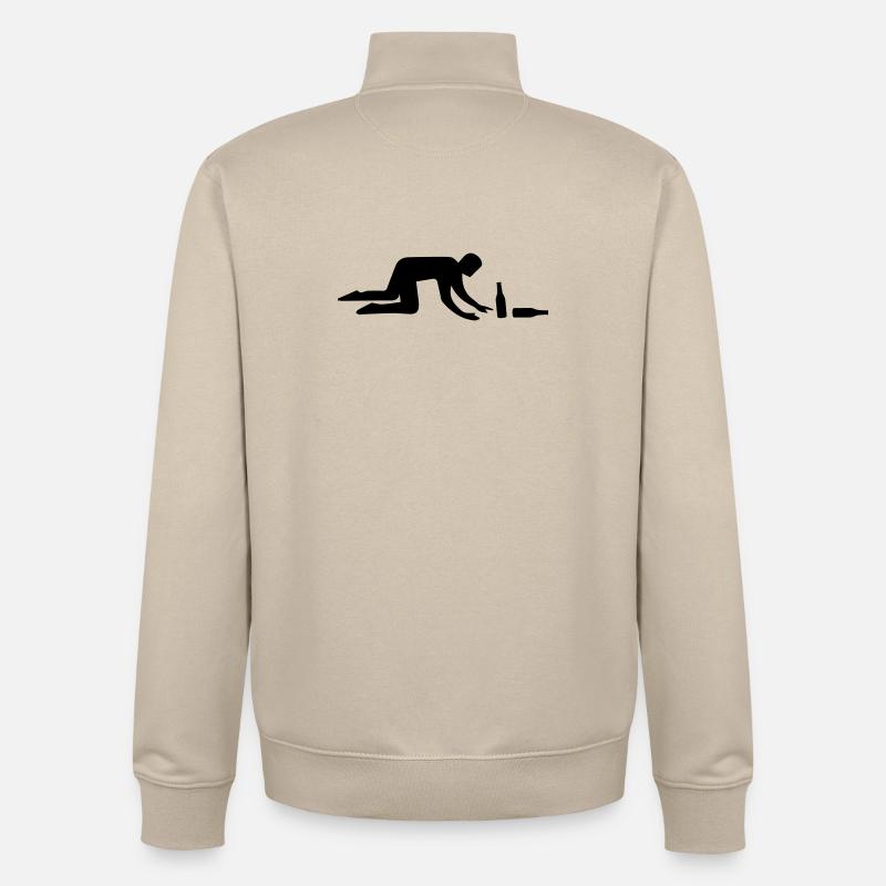 Drinking, Drinking - Unisex Organic Zip Sweatshirt by Stanley/Stella - desert dust