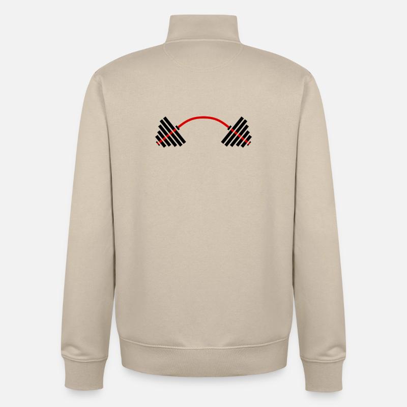 Max Power GYM: Workout & Motivation - Unisex Organic Zip Sweatshirt by Stanley/Stella - desert dust