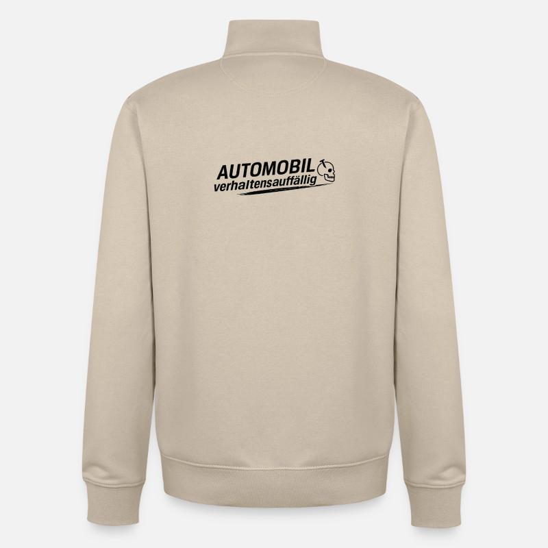 Automobile behaviorally problematic - Unisex Organic Zip Sweatshirt by Stanley/Stella - desert dust