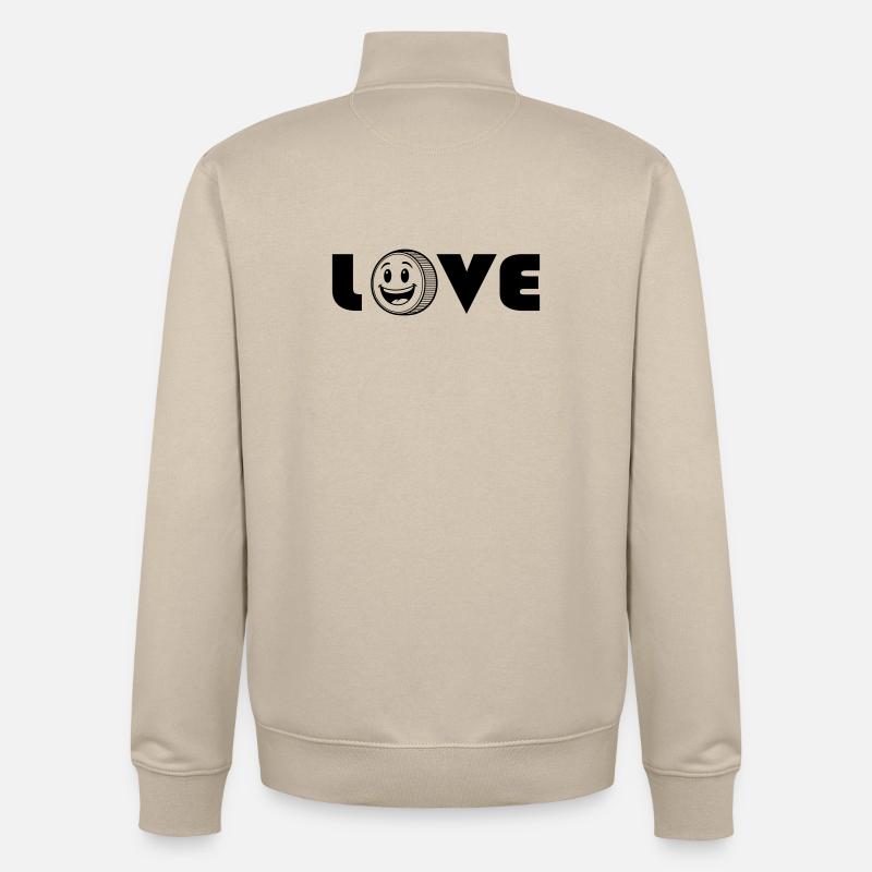 Liebe liebe - Unisex Organic Zip Sweatshirt von Stanley/Stella - Cremebeige