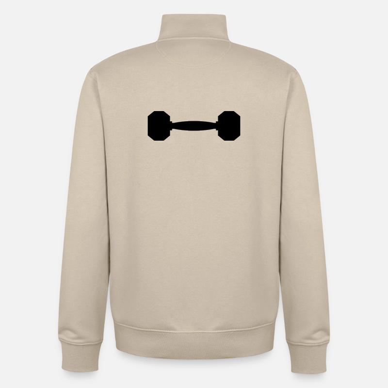 Dumbbell - Unisex Organic Zip Sweatshirt by Stanley/Stella - desert dust
