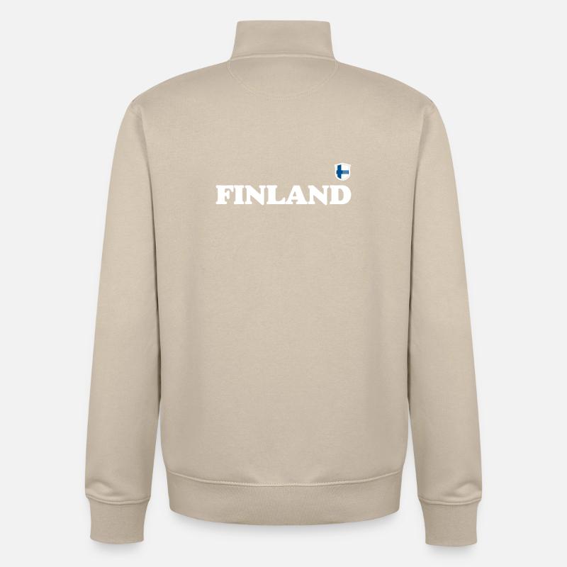 IndisponibleDesign - Sweat zippé unisexe en coton bio Stanley/Stella - beige crème