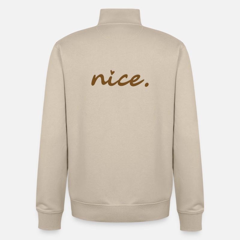 nice (braun mit hellem Schatten) - Unisex Organic Zip Sweatshirt von Stanley/Stella - Cremebeige