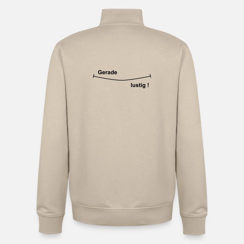Gerade lustig - Unisex Organic Zip Sweatshirt von Stanley/Stella - Cremebeige