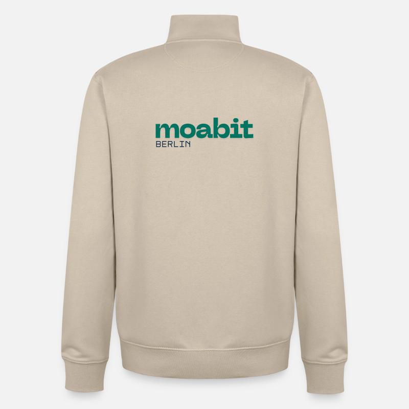 Moabit Berlin Schönes simples Design - Unisex Organic Zip Sweatshirt von Stanley/Stella - Cremebeige