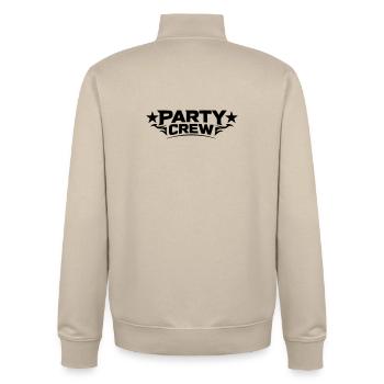 Équipe de fête - Sweat zippé unisexe en coton bio Stanley/Stella - beige crème - Dos - AI Model Male 185 dark (185cm)