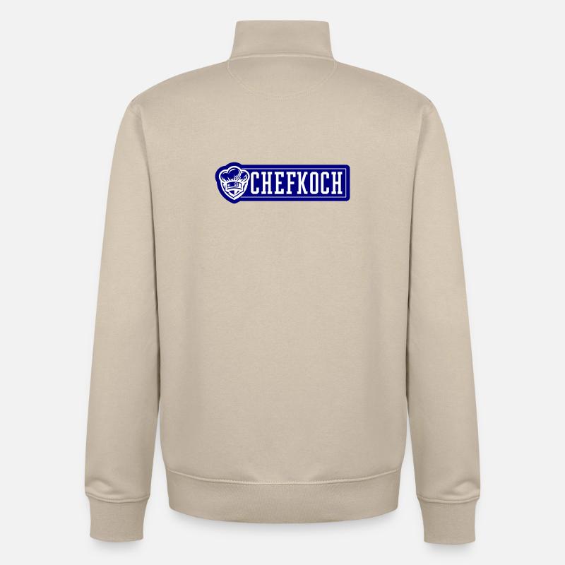 Chapeau de chef chef - Sweat zippé unisexe en coton bio Stanley/Stella - beige crème