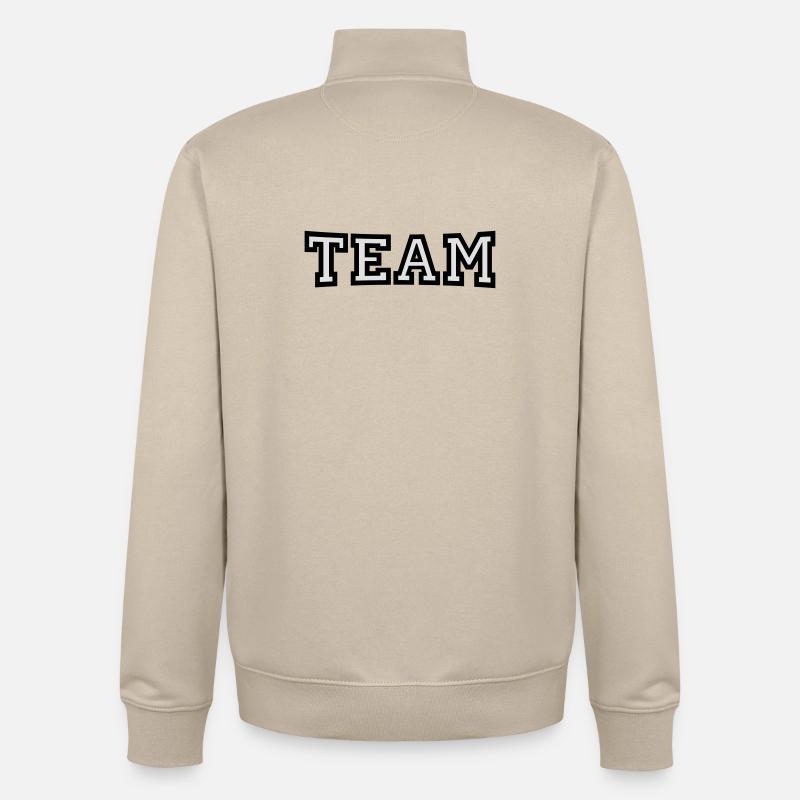L’équipe - Sweat zippé unisexe en coton bio Stanley/Stella - beige crème