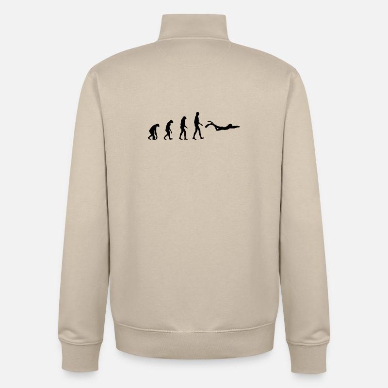 Diving - Sweat zippé unisexe en coton bio Stanley/Stella - beige crème
