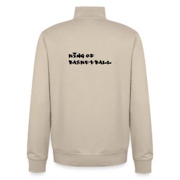 Basketball - Basket Ball - Game - Sport - Player - Unisex Organic Zip Sweatshirt von Stanley/Stella - Cremebeige - Hinten - AI Model Male 185 dark (185cm)