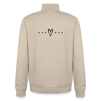 Herz Liebe Symbol - Unisex Organic Zip Sweatshirt von Stanley/Stella - Cremebeige - Hinten - AI Model Male 185 dark (185cm)