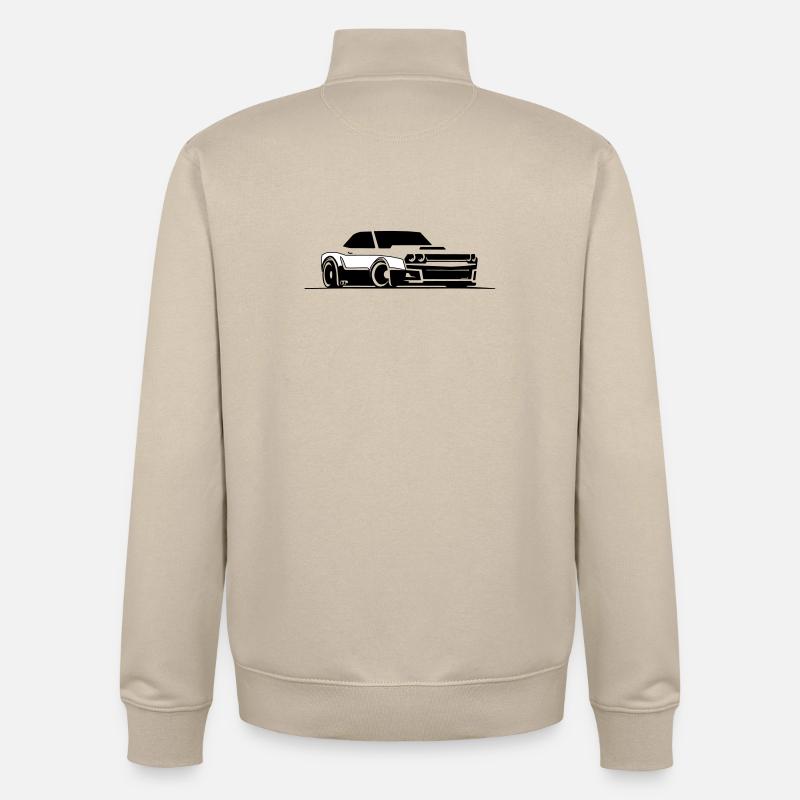 Challenger SRT Hellcat - Sweat zippé unisexe en coton bio Stanley/Stella - beige crème