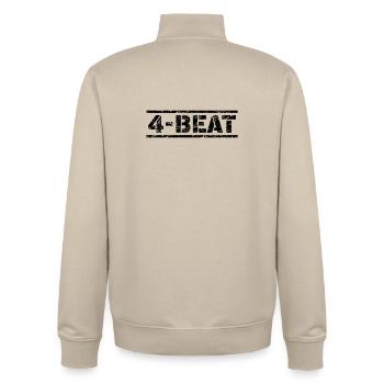 4 Beat - Unisex Organic Zip Sweatshirt by Stanley/Stella - desert dust - Back - AI Model Male 185 dark (185cm)