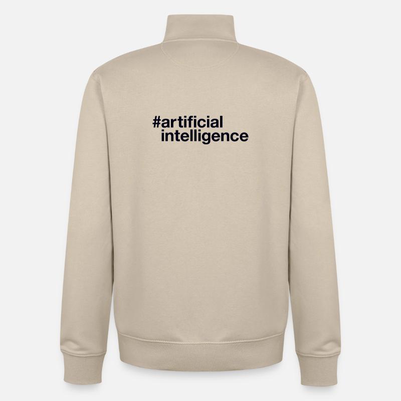 Artificial Intelligence Ki - Unisex Organic Zip Sweatshirt von Stanley/Stella - Cremebeige