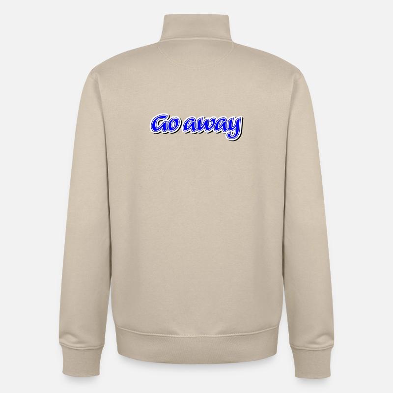 Go away Claim - Vectorgraphic - Unisex Organic Zip Sweatshirt von Stanley/Stella - Cremebeige