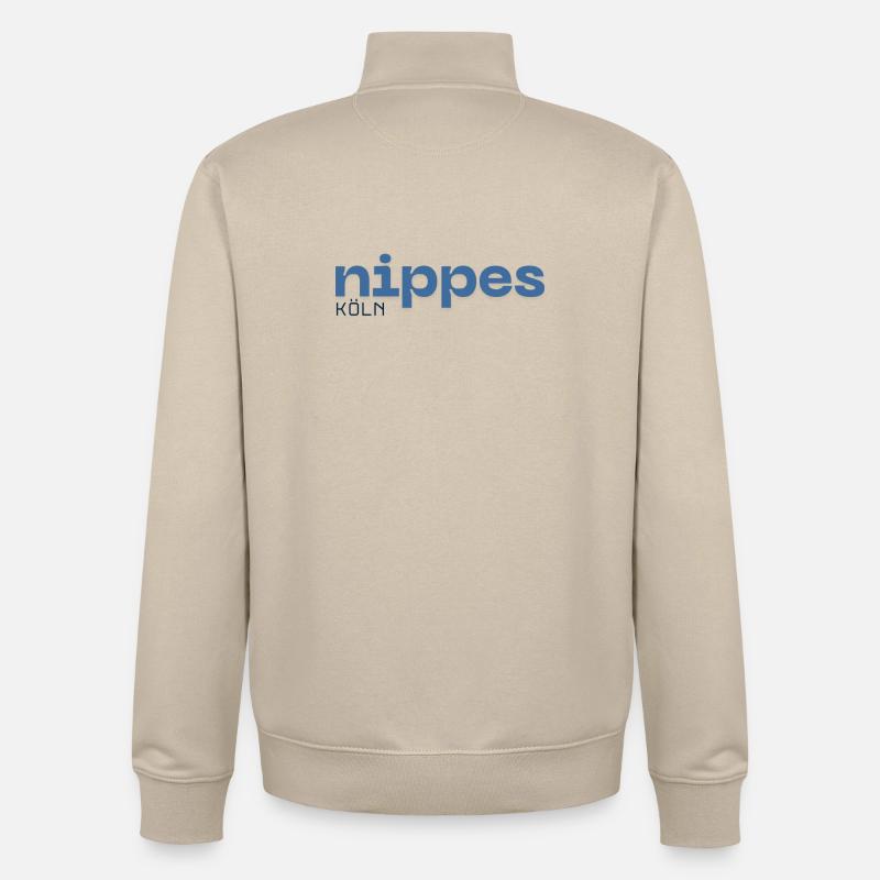 Quartier des Nippes Cologne - Sweat zippé unisexe en coton bio Stanley/Stella - beige crème