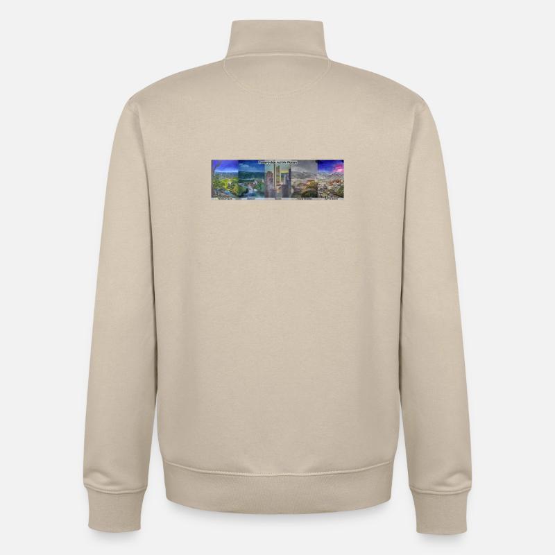 Pentaptychon multiple Morgen, Leoben in Utopien - Unisex Organic Zip Sweatshirt von Stanley/Stella - Cremebeige