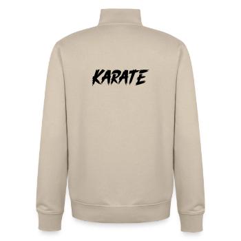 karate - Unisex Organic Zip Sweatshirt von Stanley/Stella - Cremebeige - Hinten - AI Model Male 185 dark (185cm)