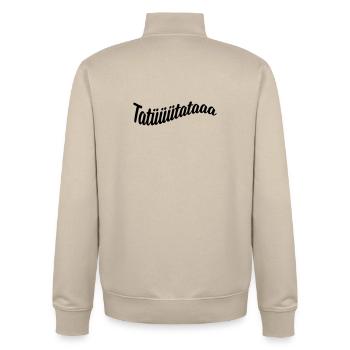 Tatütata - Unisex Organic Zip Sweatshirt von Stanley/Stella - Cremebeige - Hinten - AI Model Male 185 dark (185cm)