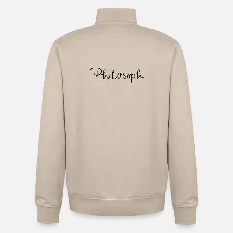 philosophe - Sweat zippé unisexe en coton bio Stanley/Stella - beige crème