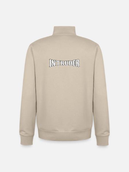 intruder hacker intruder clan sticker computer - Unisex Organic Zip Sweatshirt by Stanley/Stella - desert dust