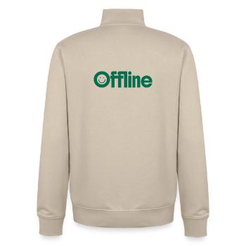 Offline-Modus - Unisex Organic Zip Sweatshirt von Stanley/Stella - Cremebeige - Hinten - AI Model Male 185 dark (185cm)