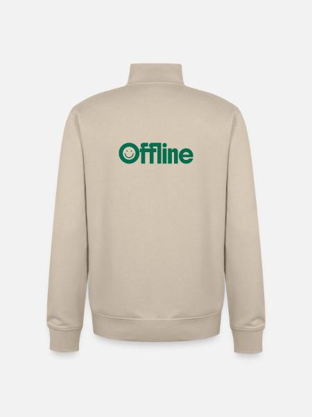 Offline Mode - Unisex Organic Zip Sweatshirt by Stanley/Stella - desert dust