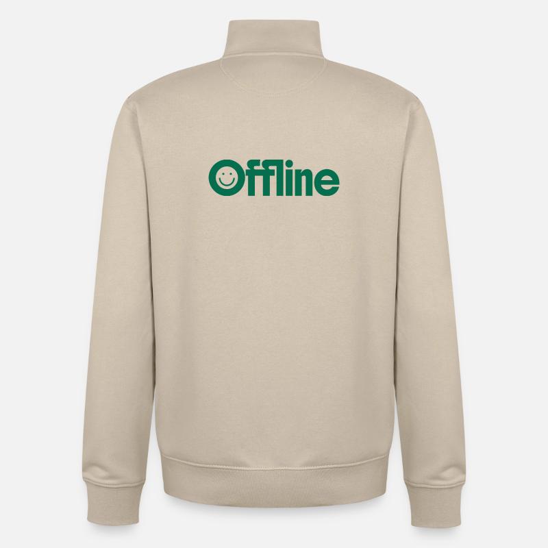 Offline-Modus - Unisex Organic Zip Sweatshirt von Stanley/Stella - Cremebeige