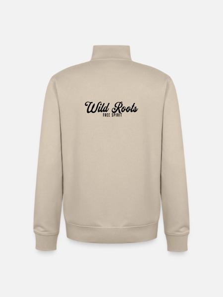 Wild Roots Free Spirit - Unisex Organic Zip Sweatshirt von Stanley/Stella - Cremebeige