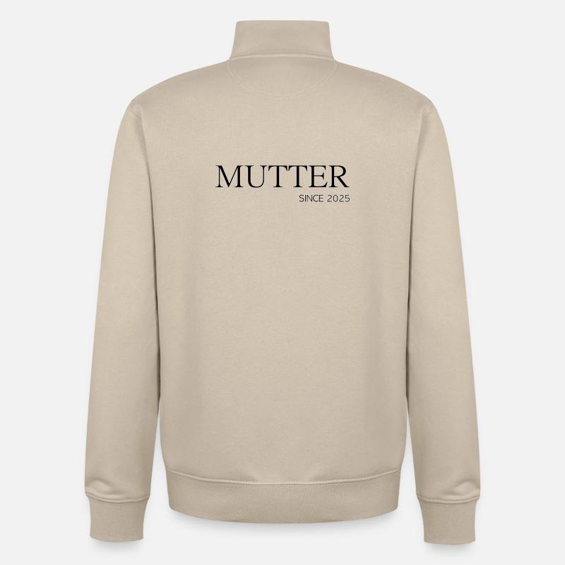 Mutter since 2025 - Unisex Organic Zip Sweatshirt von Stanley/Stella - Cremebeige