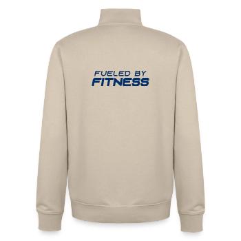 Alimenté par la forme physique - Sport - Salle de sport - Athlétisme - Sweat zippé unisexe en coton bio Stanley/Stella - beige crème - Dos - AI Model Male 185 dark (185cm)