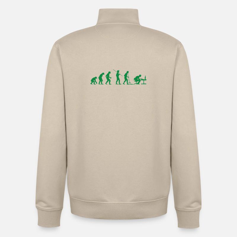 Programmeur Évolution Informaticien Développeur - Sweat zippé unisexe en coton bio Stanley/Stella - beige crème