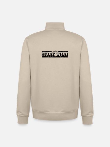 Muay Thai - Unisex Organic Zip Sweatshirt by Stanley/Stella - desert dust