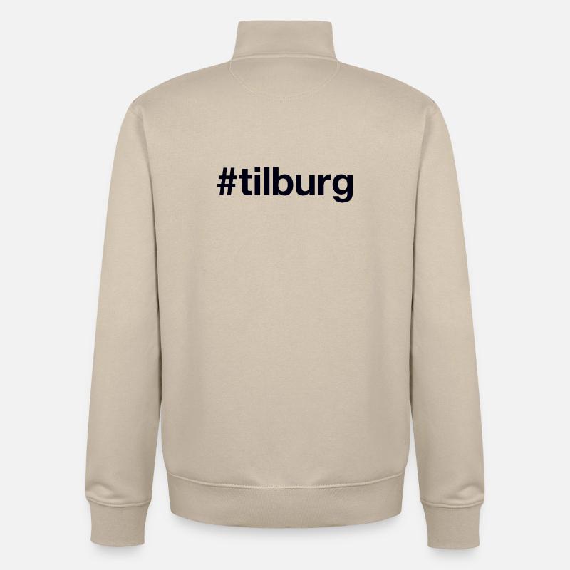 TILBURG, Pays-Bas, Pays-Bas - Sweat zippé unisexe en coton bio Stanley/Stella - beige crème
