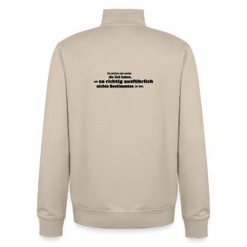 Encore une fois en détail - Sweat zippé unisexe en coton bio Stanley/Stella - beige crème - Dos - AI Model Male 185 dark (185cm)