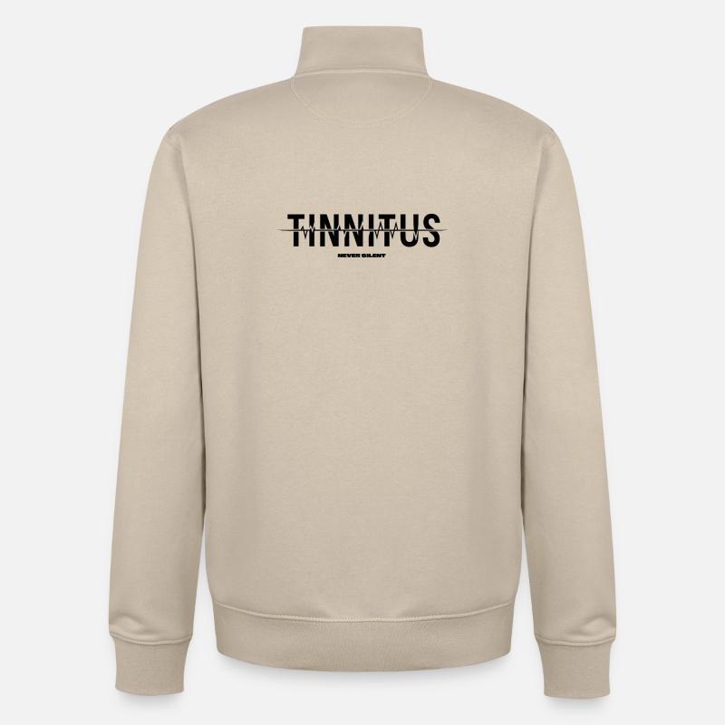 Acouphène - Sweat zippé unisexe en coton bio Stanley/Stella - beige crème