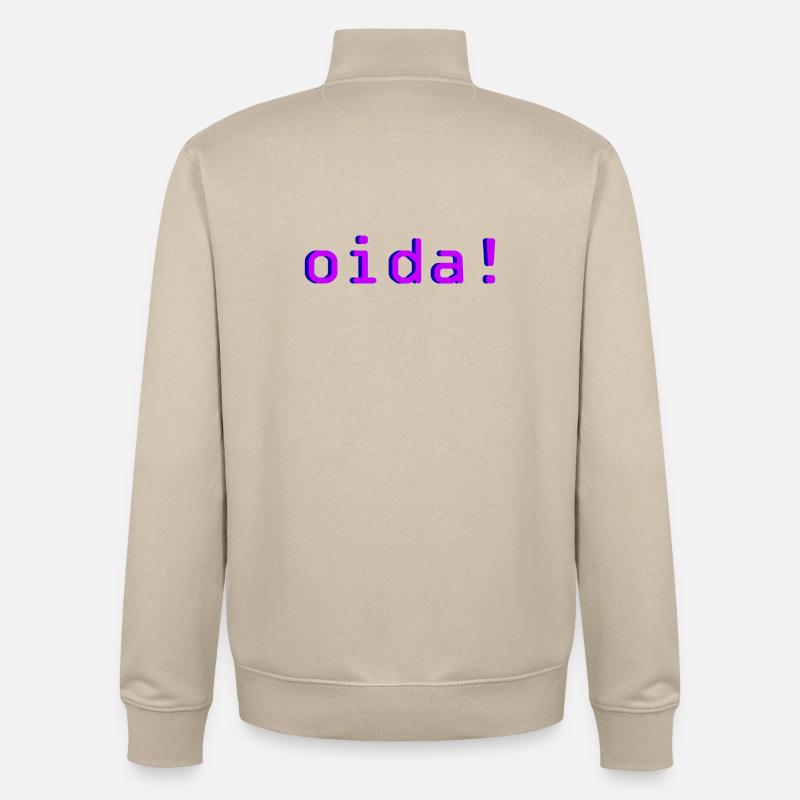 oida! - Unisex Organic Zip Sweatshirt von Stanley/Stella - Cremebeige